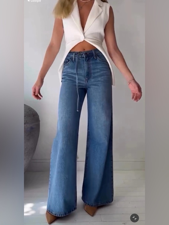 Nobody Denim Denim - Nobody Denim carly Light Blue High-Rise Wide Leg Jeans
